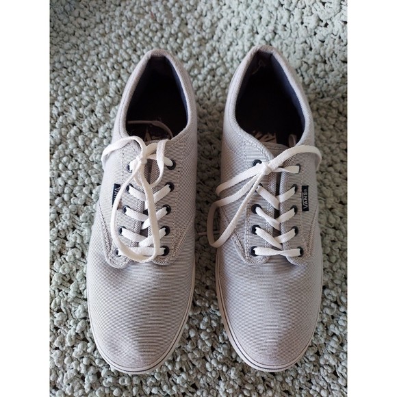 Vans Shoes - VANS Shoes Women's  Blue Striped Sneakers Canvas Lace Up Low Top  Sz 9